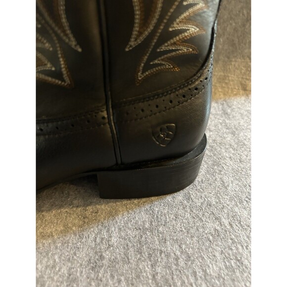 Ariat Black Western Equestrian Boots 11EE, Embroidered Stitching Square Toe main image 8